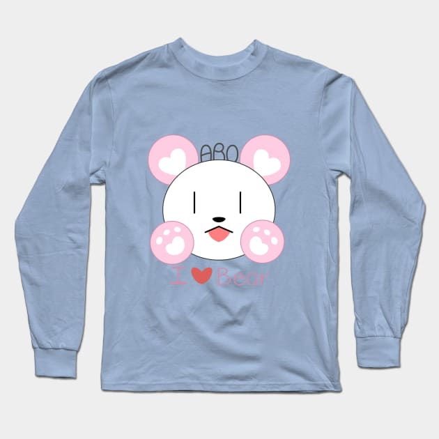 I Love Bear Bang Dream Hello Happy World Okusawa Misaki Long Sleeve T-Shirt by naderu